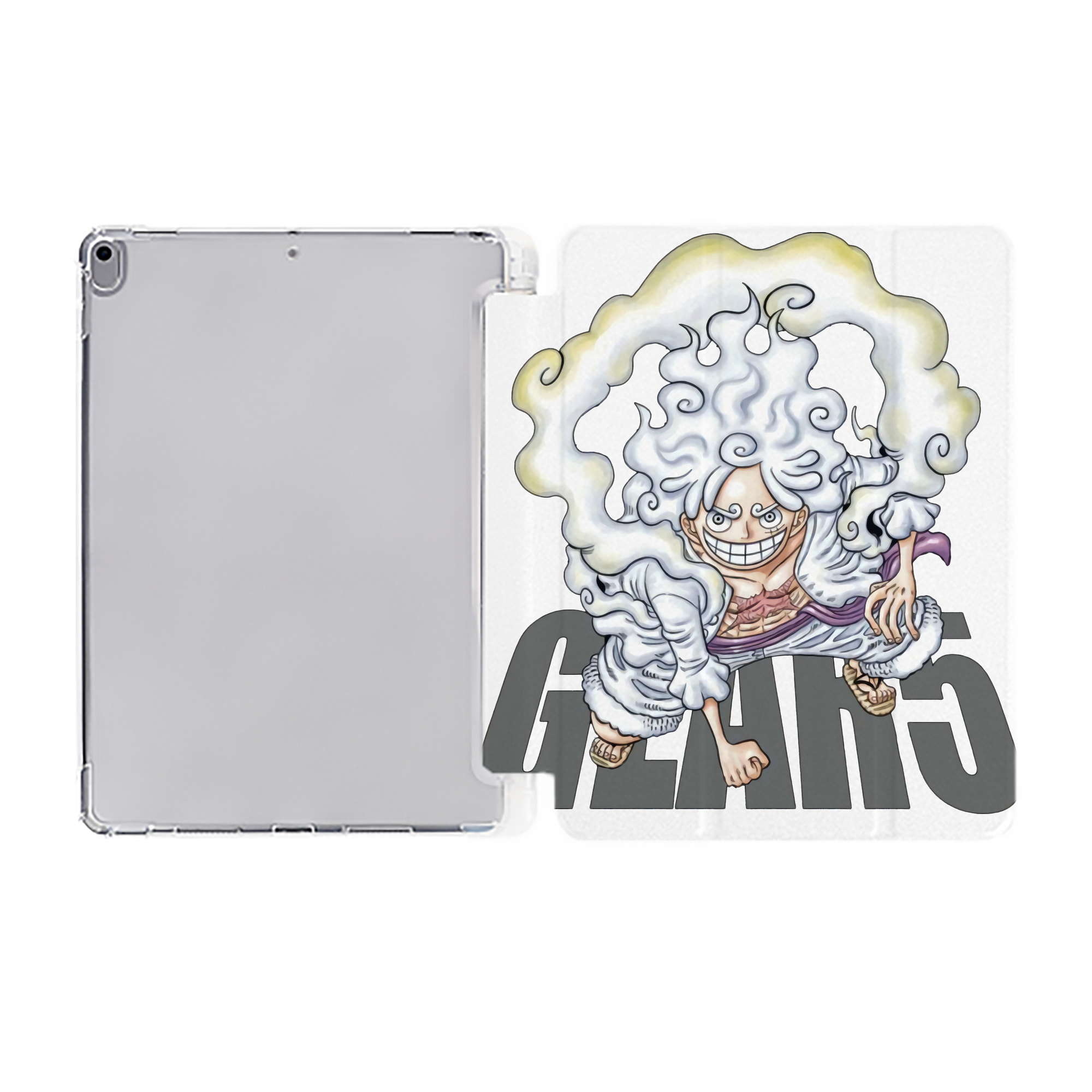 （画像用） ワンピース モンキー・D・ルフィ ONE PIECE Monkey D. Luffy IPad ケース ペン収納付き 三つ折りスタンド PUレザー×シリコン 対応機種9.5/10.5/10.9インチ